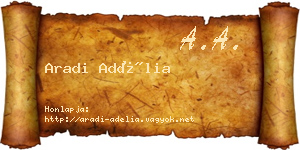 Aradi Adélia névjegykártya
